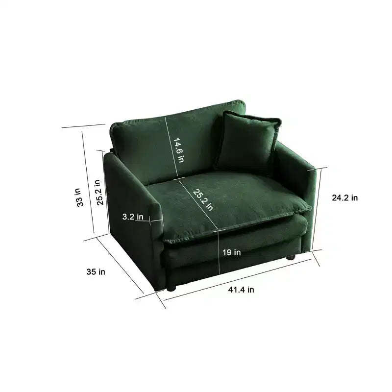 Poltroncina imbottita con cuscino decorativo