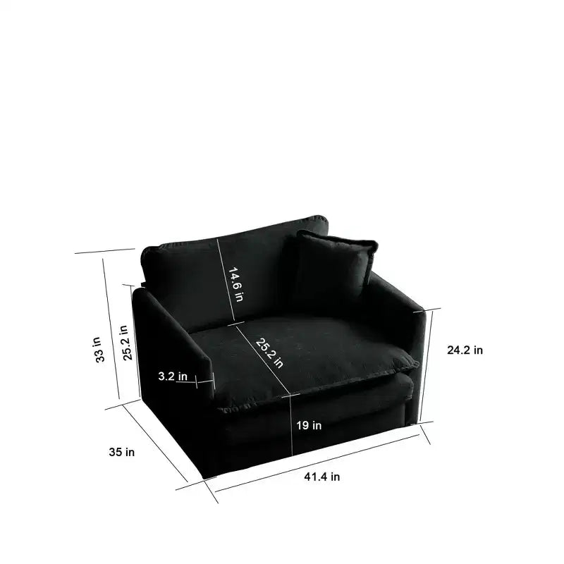 Poltroncina imbottita con cuscino decorativo