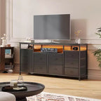 Comò a 10 cassetti con supporto TV, cassettiera portaoggetti larga 63 pollici