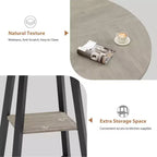 Tavolo da pranzo rotondo da 47 pollici con piano in MDF e base in metallo