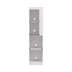 Mobile bagno alto bianco con ripiani scorrevoli