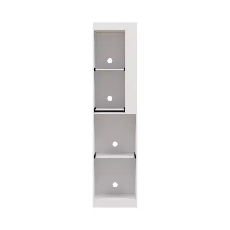 Mobile bagno alto bianco con ripiani scorrevoli