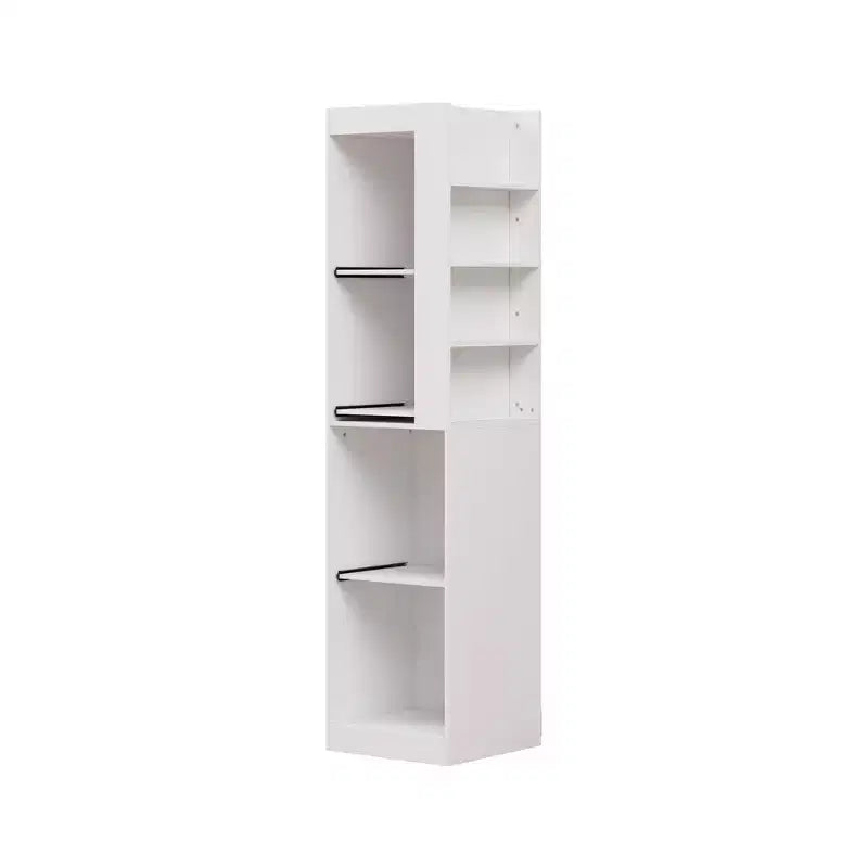 Mobile bagno alto bianco con ripiani scorrevoli