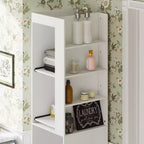 Mobile bagno alto bianco con ripiani scorrevoli