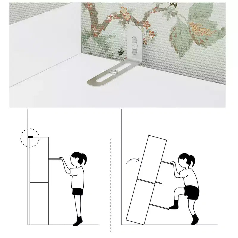 Mobile bagno alto bianco con ripiani scorrevoli