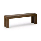 Panca da pranzo rustica in legno massello (58 in / 1470mm)