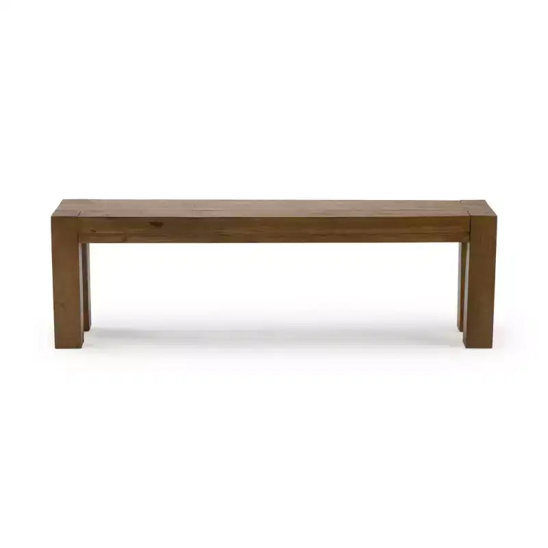Panca da pranzo rustica in legno massello (58 in / 1470mm)