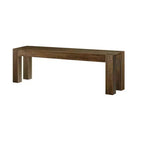 Panca da pranzo rustica in legno massello (58 in / 1470mm)