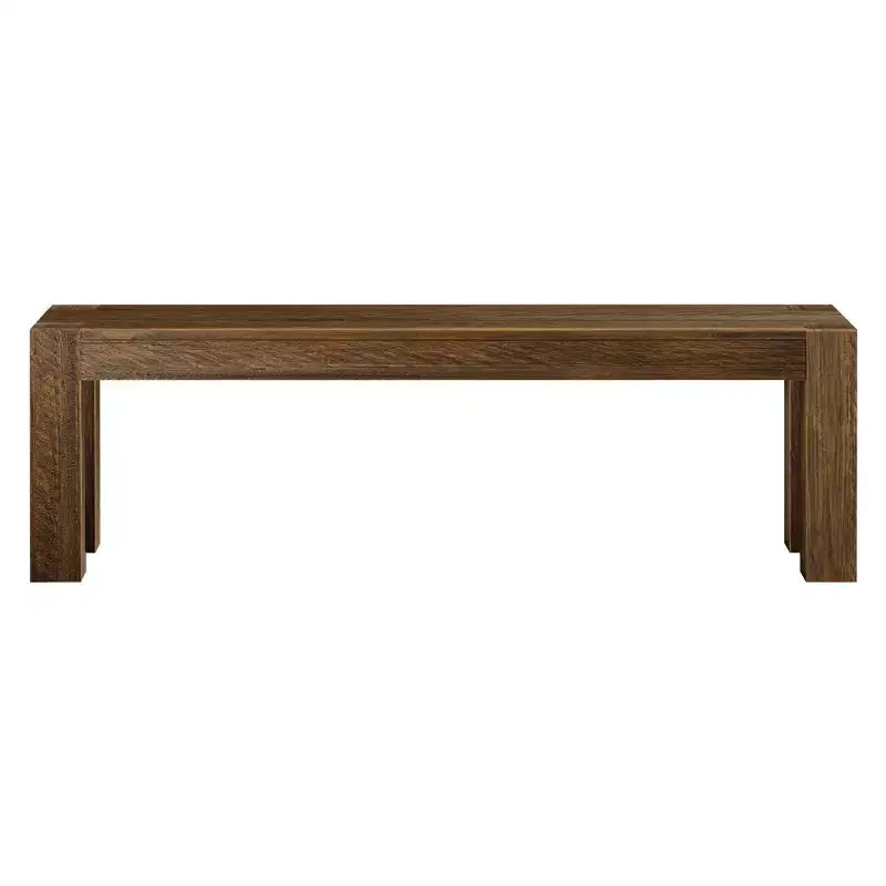 Panca da pranzo rustica in legno massello (58 in / 1470mm)