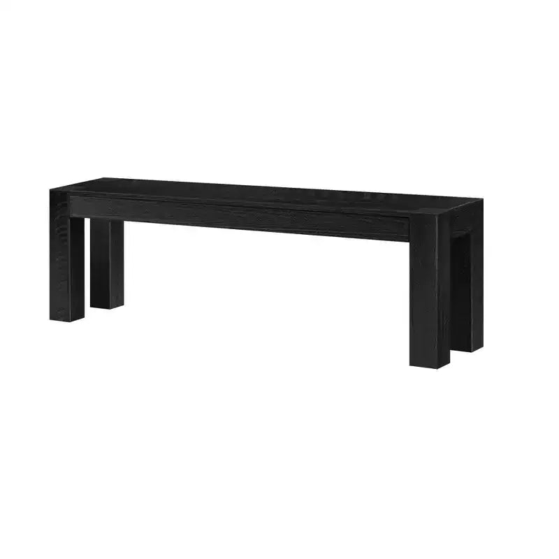Panca da pranzo rustica in legno massello (58 in / 1470mm)