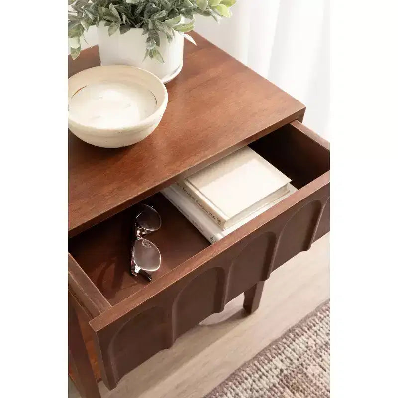 Tavolino da salotto Archvale in legno, 14x18x24, marrone noce