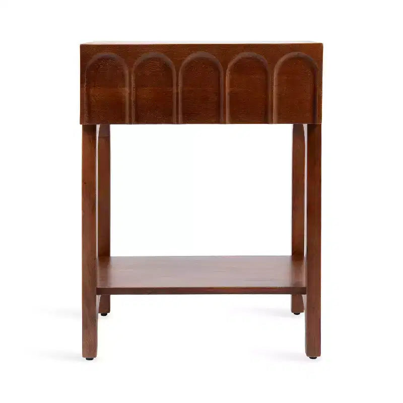 Tavolino da salotto Archvale in legno, 14x18x24, marrone noce