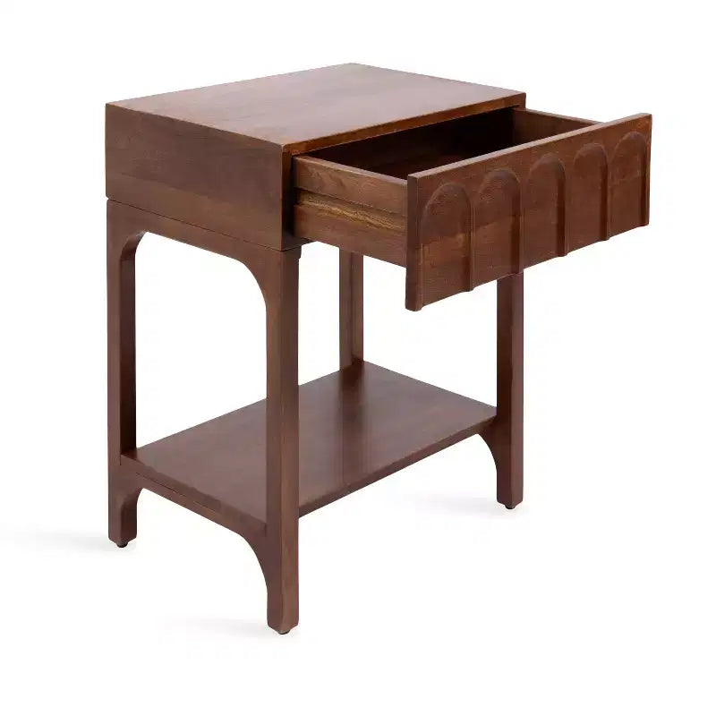 Tavolino da salotto Archvale in legno, 14x18x24, marrone noce