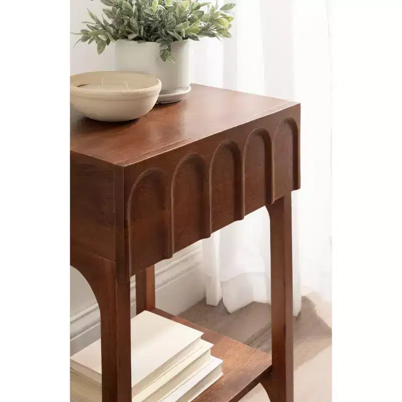 Tavolino da salotto Archvale in legno, 14x18x24, marrone noce