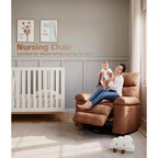 Poltrona reclinabile manuale oversize con supporto lombare e tasca laterale