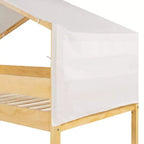 Letto a Castello in Legno Twin Over Twin con Tenda per Bambini