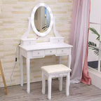 Toeletta con Specchio LED e Sedia