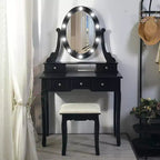 Toeletta con Specchio LED e Sedia