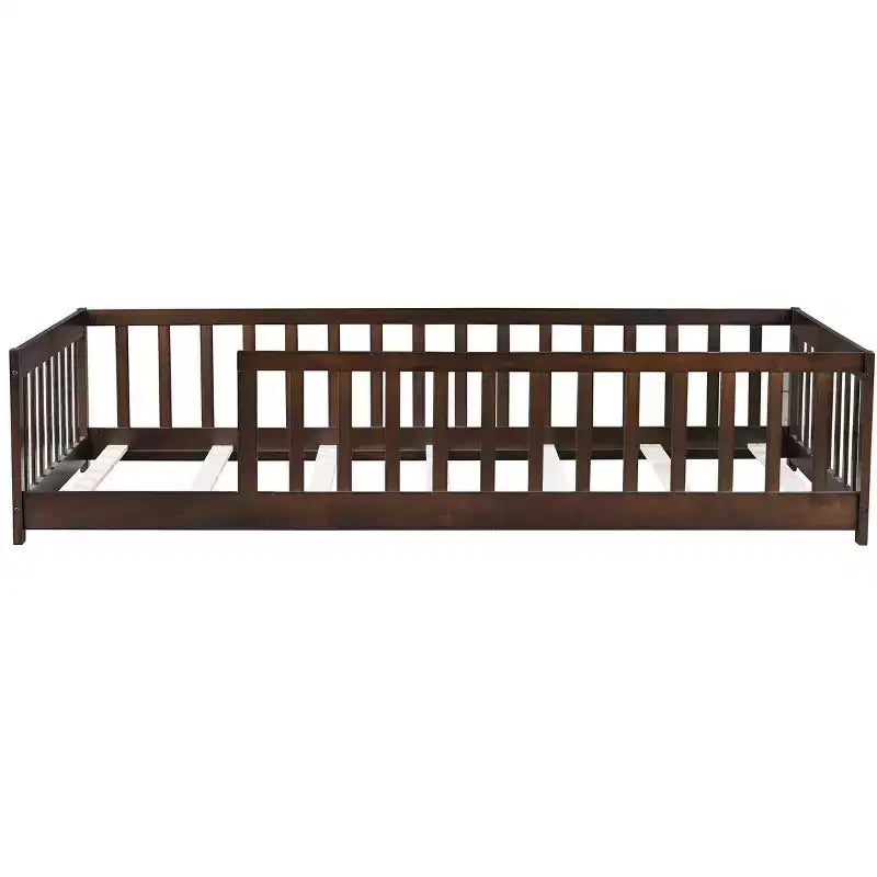 Letto a pavimento per bambini "Twin Size" con sponde di sicurezza – Struttura letto Montessori in legno