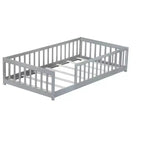 Letto a pavimento per bambini "Twin Size" con sponde di sicurezza – Struttura letto Montessori in legno