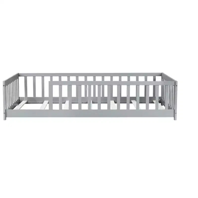 Letto a pavimento per bambini "Twin Size" con sponde di sicurezza – Struttura letto Montessori in legno
