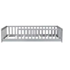 Letto a pavimento per bambini "Twin Size" con sponde di sicurezza – Struttura letto Montessori in legno