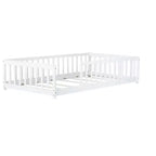 Letto a pavimento per bambini "Twin Size" con sponde di sicurezza – Struttura letto Montessori in legno