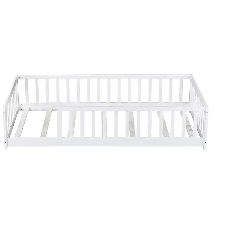 Letto a pavimento per bambini "Twin Size" con sponde di sicurezza – Struttura letto Montessori in legno