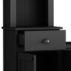 Set Centro Intrattenimento Parete con Ponte, Mobile TV con Ripiani Regolabili e Porta TV con Contenitore per TV fino a 75 Pollici