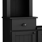 Set Centro Intrattenimento Parete con Ponte, Mobile TV con Ripiani Regolabili e Porta TV con Contenitore per TV fino a 75 Pollici