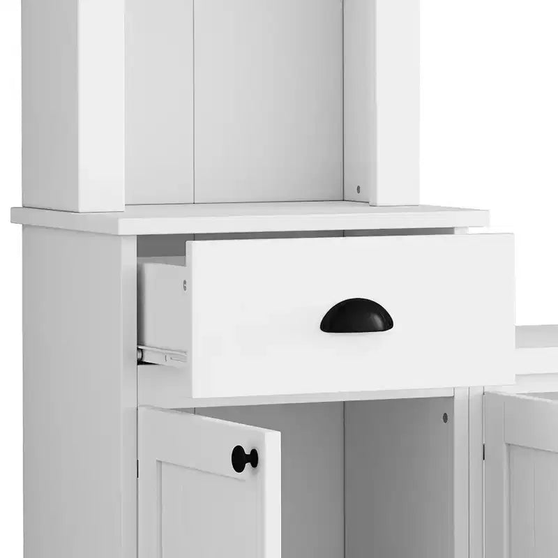 Set Centro Intrattenimento Parete con Ponte, Mobile TV con Ripiani Regolabili e Porta TV con Contenitore per TV fino a 75 Pollici