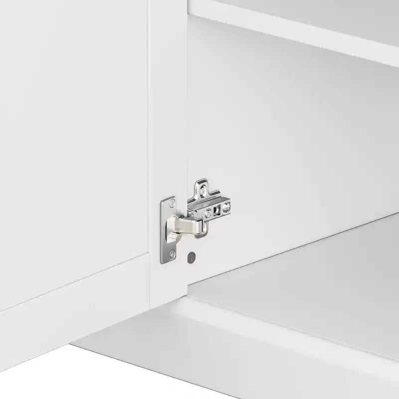 Set Centro Intrattenimento Parete con Ponte, Mobile TV con Ripiani Regolabili e Porta TV con Contenitore per TV fino a 75 Pollici