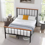Struttura letto a piattaforma in metallo Full/Queen con testiera