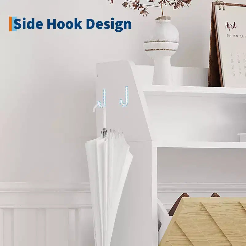 Scarpiera sottile con cassetti a ribalta, organizer per scarpe nascosto regolabile, mobile contenitore bianco per ingresso e corridoio, 45 H x 31.18 W x 9.17 D