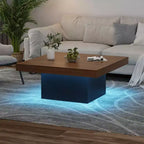 Tavolino quadrato da caffè con illuminazione perimetrale ambientale