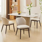 Sedie da pranzo imbottite, set da 2 – Sedie laterali senza braccioli con gambe in legno