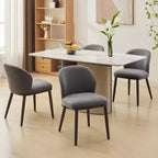 Sedie da pranzo imbottite, set da 2 – Sedie laterali senza braccioli con gambe in legno