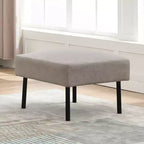 Poggiapiedi Divano Multifunzionale con Rivestimento Rimovibile Lavabile – Beige