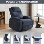 Poltrona Reclinabile Power Lift con Massaggio e Riscaldamento