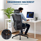 Sedia da ufficio in rete regolabile con supporto lombare